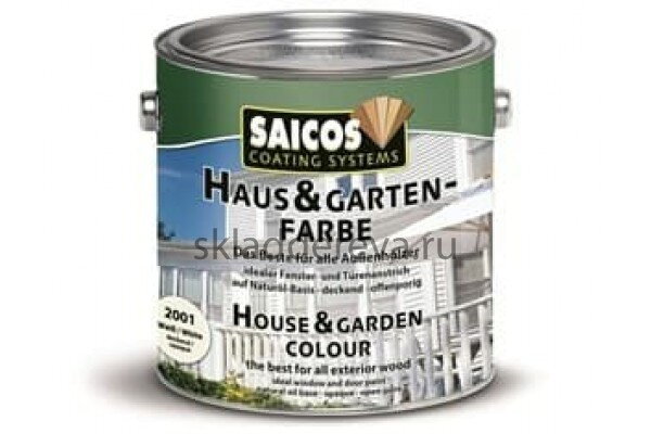 Краска для дерева для наружных и внутренних работ Haus and Garten-Farbe-2500 Сизый 2,5л